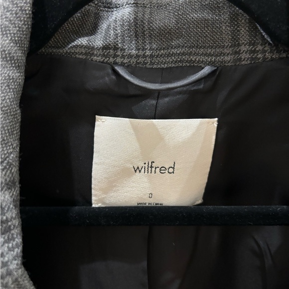 Aritzia Wilfried Margaux blazer in plaid grey size 0 - Picture 3 of 4
